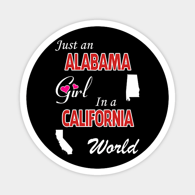 Alabama - California Magnet by ALEXANDRA PIVOVAROVA |